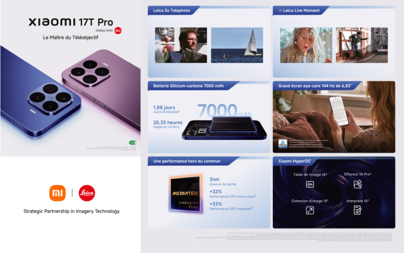Xiaomi 17T Pro : une promotion exceptionnelle sur ce smartphone haut de gamme à batterie XXL