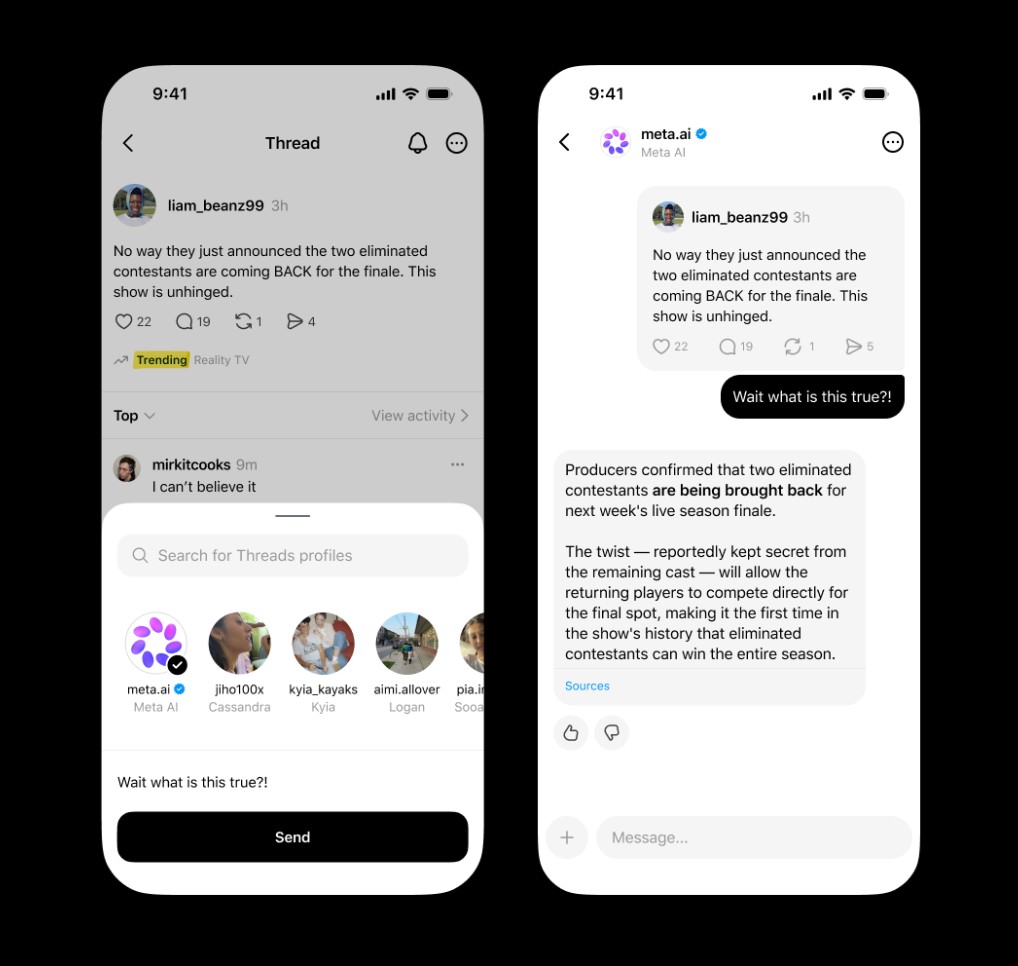 Meta AI s’invite dans les conversations privées de Threads : ce qui change