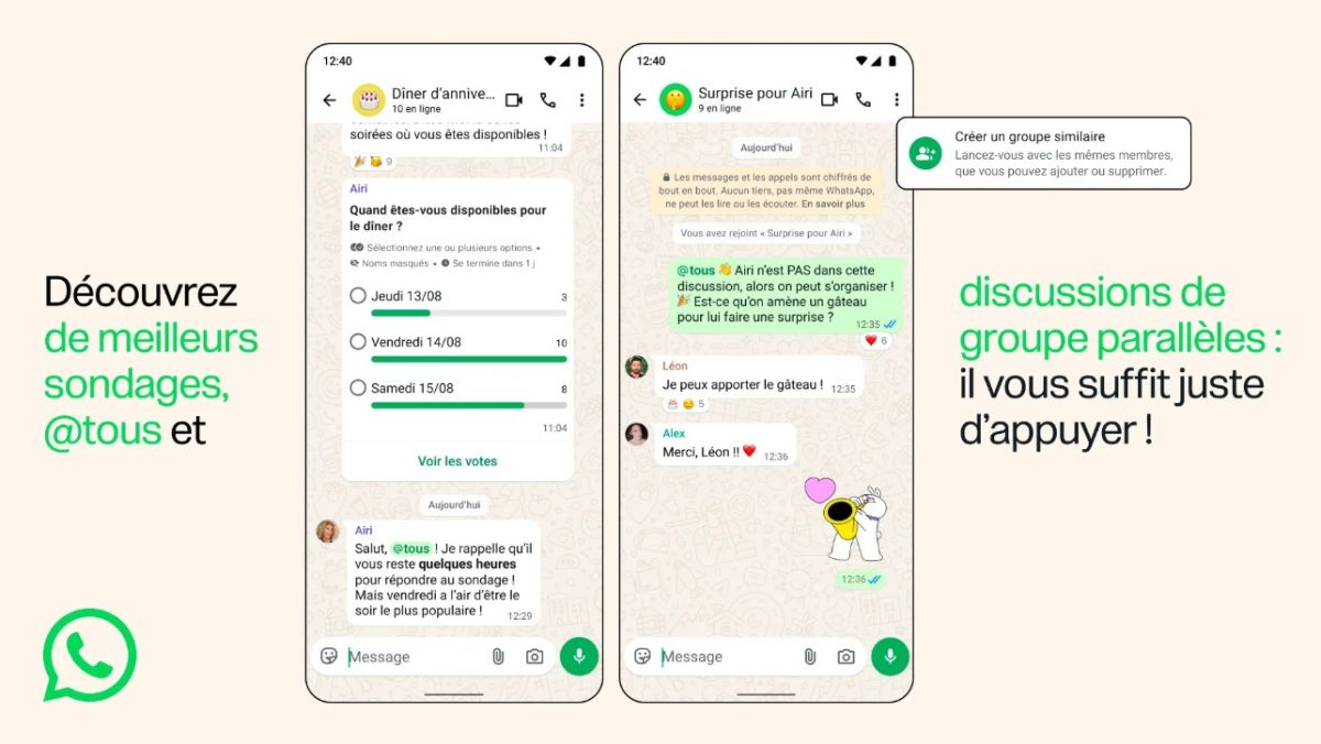 WhatsApp transforme vos conversations de groupe : ce qui change en 2026