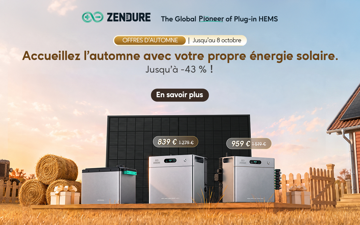 Optimisez votre autonomie énergétique cet automne : les solutions Zendure SolarFlow pour une consommation 100 % solaire