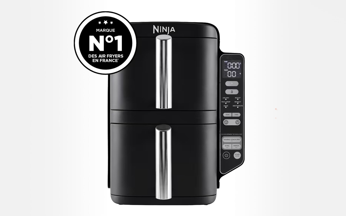 ## L’Air Fryer Ninja Double Stack 7,6 L : une offre exceptionnelle pour une cuisine familiale optimisée
