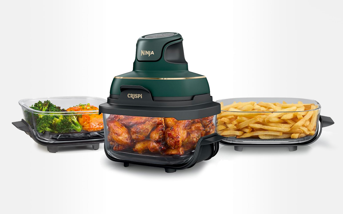 Découvrez le Ninja CRISPi à prix réduit : cet AirFryer révolutionnaire avec trois contenants en verre, idéal pour une cuisine maline